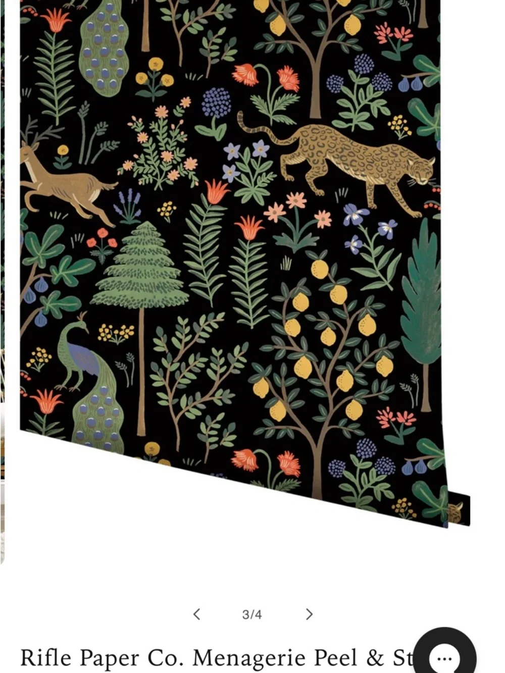 Rifle Paper Co and York, Peel & Stick Menagerie and Botanical Wallpaper